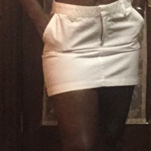 White mini skirt! Show those legs!